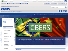 Tablet Screenshot of cbers.inpe.br