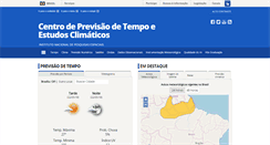 Desktop Screenshot of cptec.inpe.br