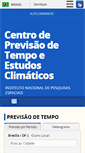 Mobile Screenshot of cptec.inpe.br
